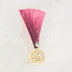 Maroon Faux Kundan Kalgi