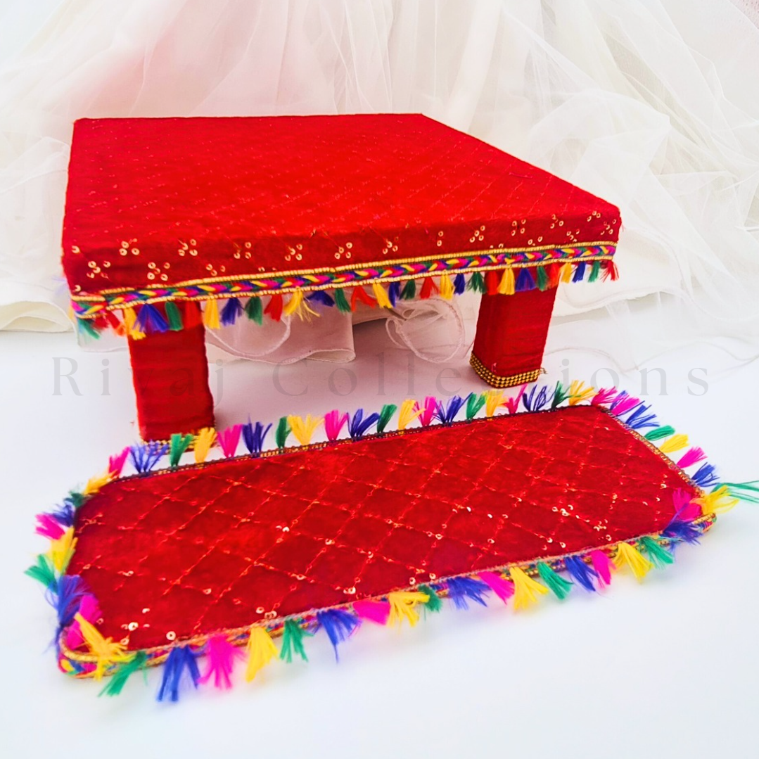 Wedding Decorative Peedi Stool with Fatti