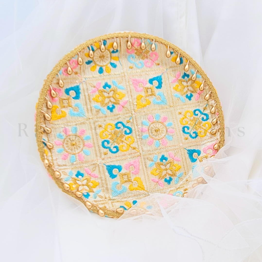 Hand Embroidery Decorative Plate