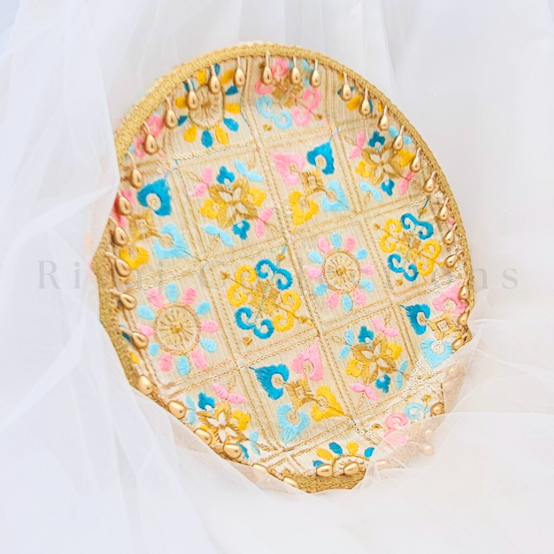 Hand Embroidery Decorative Plate