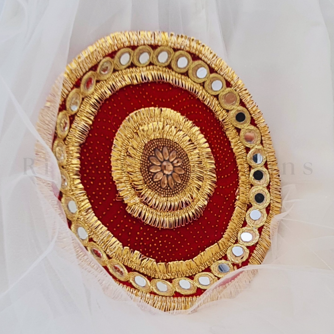 Diamond Mirror Detail Decorative Plate