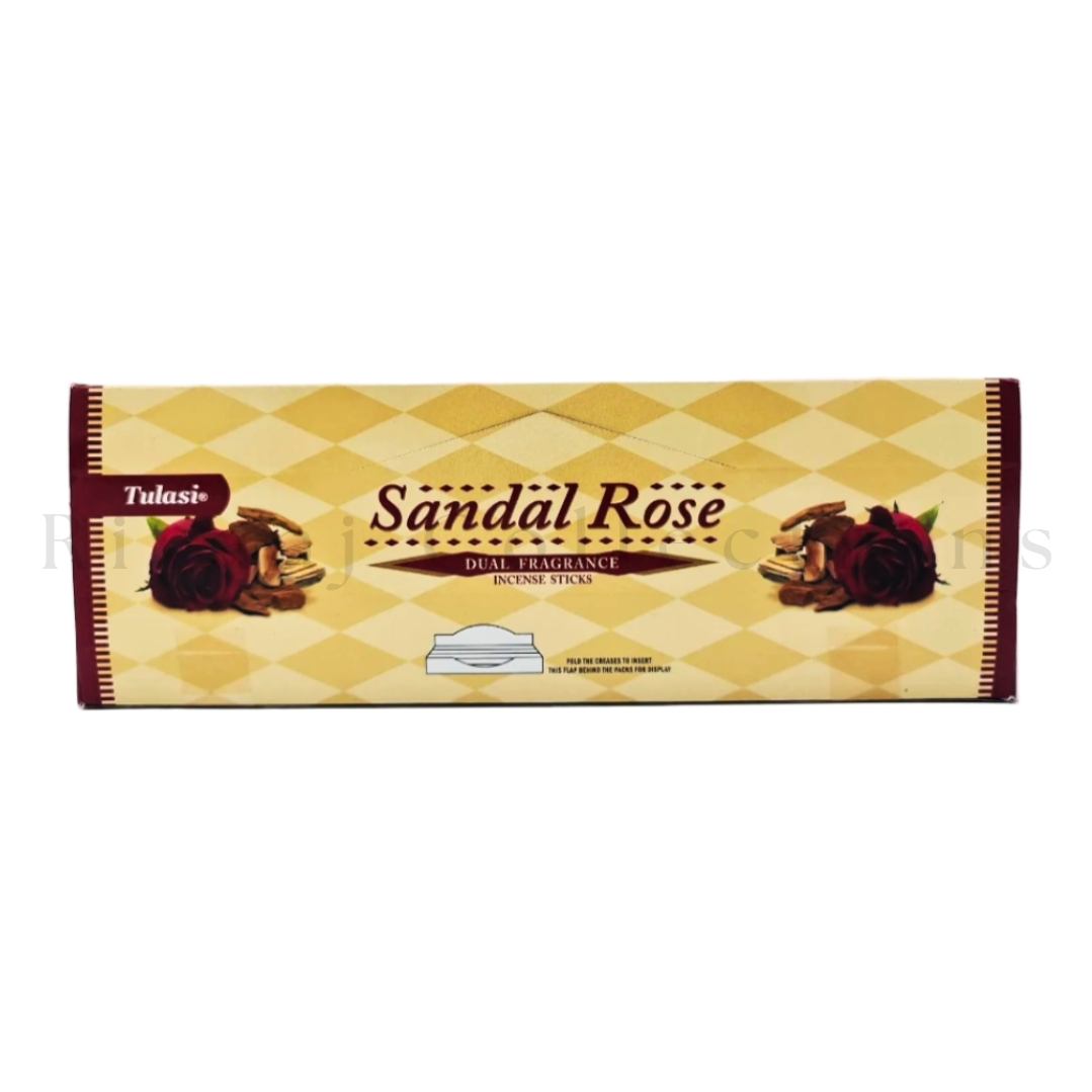 Tulasi Sandal Rose Dual Fragrance Incense Sticks