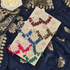 Silver Clear Crystal Diamond Drop Earrings