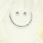 White Pearl Mirror Choker Set